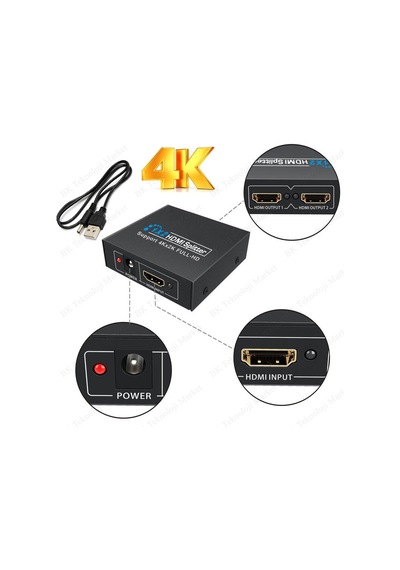 Hdmi Çoklayıcı 1 Giriş 2 Çıkışlı 1080P 3D Hdmi Splitter