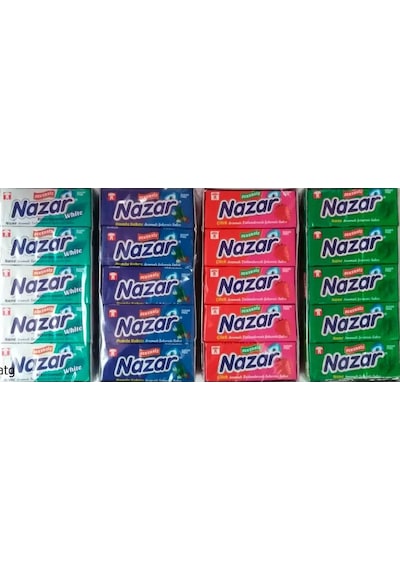 Nazar Karışık Şekersiz Sakız 5'li Paket 80 Adet