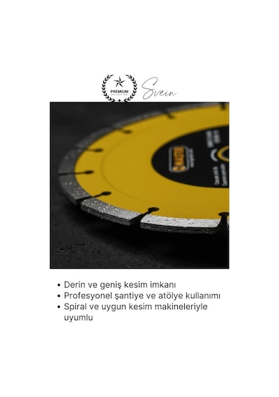 Mermerkesici 180 Mm Soketli Elmas Beton Kesme Diski Profesyonel Mermer Seramik Taş Fayans Granit