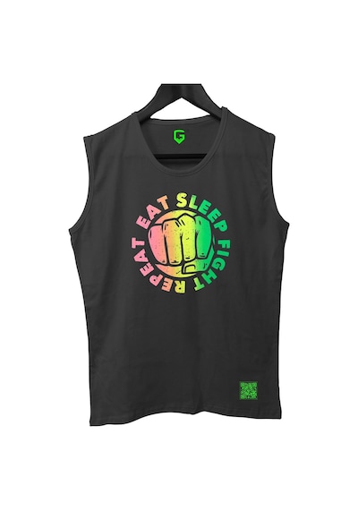 Top Glory Eatsleepx Tank Top Kolsuz Sporcu Tshirt (532150206) Siyah