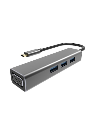 Vcom Dh319 Type-C To Usb 3.0-3 Vga Çevirici