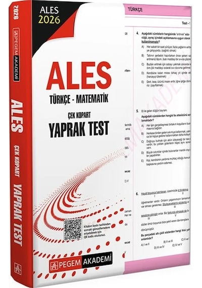 Pegem 2026 Ales Yaprak Test Pegem Akademi Yayınları