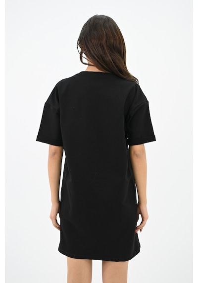 Kadın Baskılı Oversize T-shirt Elbise 5218-24 Renkli