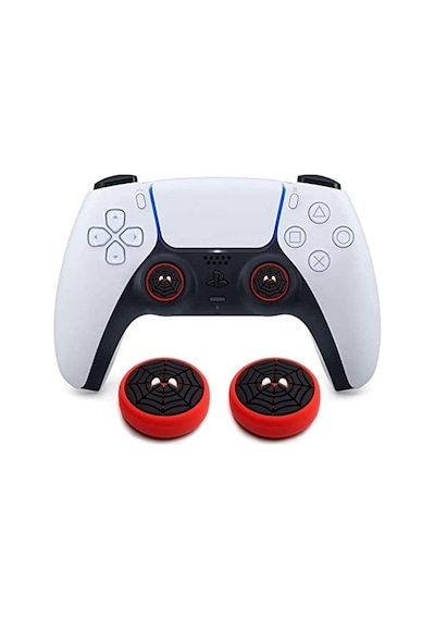 Ps5 Dualsense 2 Adet Örümcek Adam Kabartma Desenli Analog Başlığı