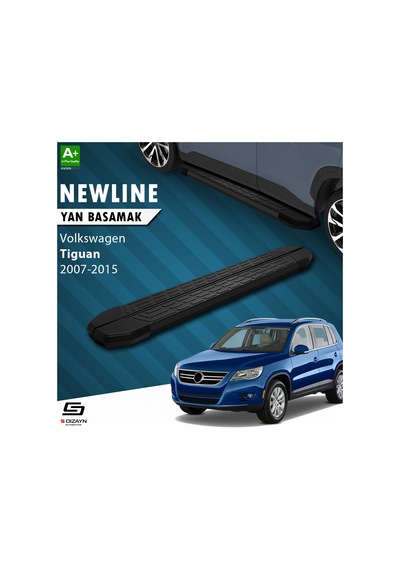 S-dizayn Vw Tiguan Newline Siyah Yan Basamak 173 Cm 2007-2015 A+ Kalite