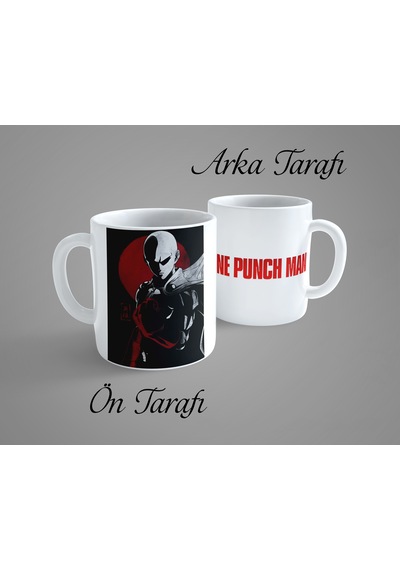 One Punch Man Saitama Porselen Kupa Bardak Beyaz