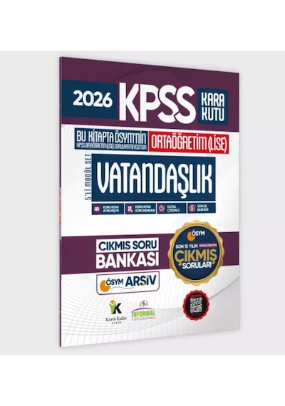 2026 Fullortaöğretim Kpss Kara Kutu ÖSYM Çıkmış Soru Bankası 5li Modül Set Son 15 Yıl(sadece Lise)