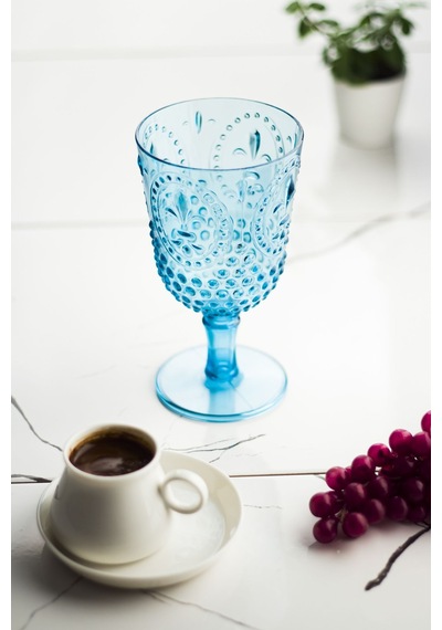 Aquamarin Akrilik Tekli Kadeh & Su Meşrubat Kahve Yanı Bardağı 450 ML ( Cam Değildir )