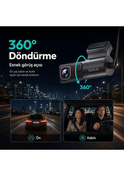 Botslab 360+ Hk40 Plus 360 Derece 4k Araç Kamerası