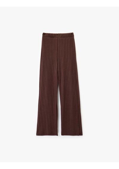 Koton Rahat Kalıp Bol Düz Paça Pijama Altı Bordo 6wlk40030mk Bordo