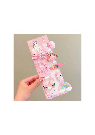 So-much Yeni Model Çocuk Lastik Pens Toka Seti 15 Adet Pembe - 559523200 Pembe - 559523200 Pembe