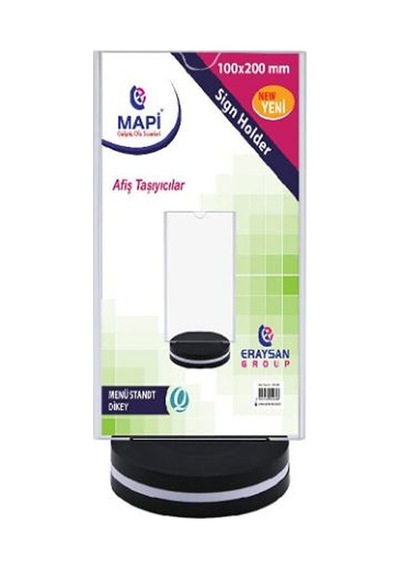 Mapi Menü Stand Dikey 100x200mm Broşür Standı