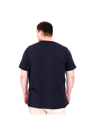 Mode Xl Büyük Beden Erkek T-shirt Parçalı U25501 Lacivert Lacivert