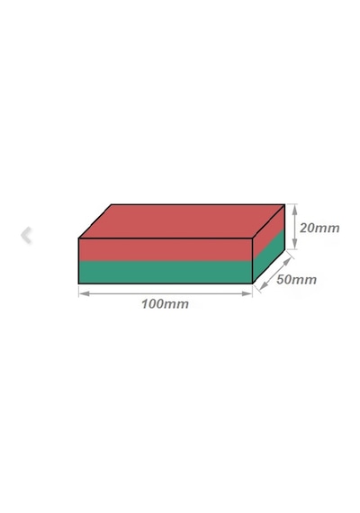 Neodyum Mıknatıs 100Mm X 50Mm X 20Mm Büyük Güçlü Mıknatıs N11.41226