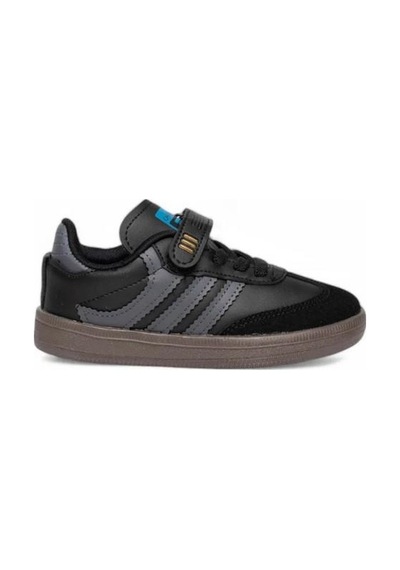 Çocuk Günlük Cırtlı Lastikli Sneaker Spor Ayakkabı Okul Ayakkabısı Siyah-füme