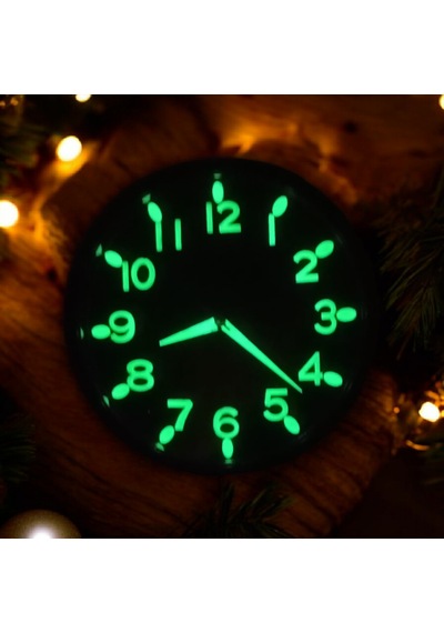 Fosforlu Kabartma Rakam Karanlıkta Parlayan Çocuk Odası Küçük Duvar Saati 22 Cm Siyah