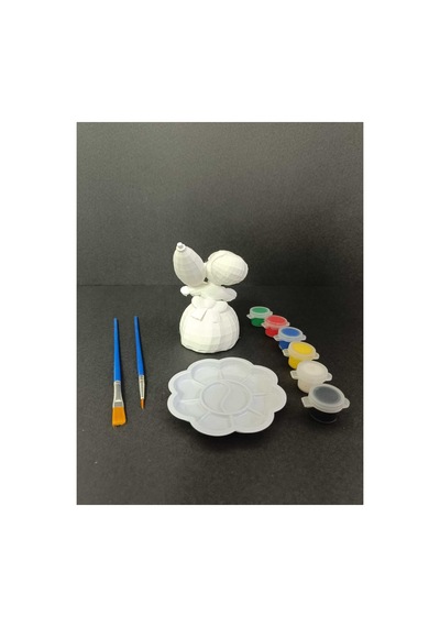 3d Piper Figür Boyama Seti - Kendin Boya Hobi Ve Etkinlik Seti - Akrilik Boya + 2 Fırça