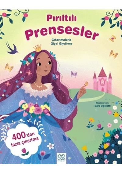 Pırıltılı Prensesler Çıkartmalarla Giysi Giydirme - Ezjı-874944
