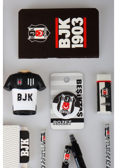 X Dekomus Lisanslı Beşiktaş 12 Parça Kırtasiye Seti Ajanda,post-ıt,rozet,uçlu Kalem,uç Altın
