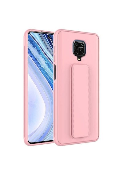 Xiaomi Redmi Note 9s Kılıf Zore Qstand Kapak Pembe
