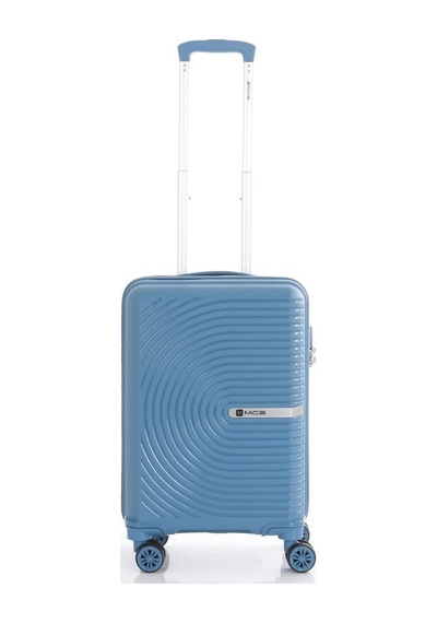 Mçs Bavul Orta Ve Kabin 2li Set Kırılmaz Silikon Valiz V374 Skyblue Sky Blue