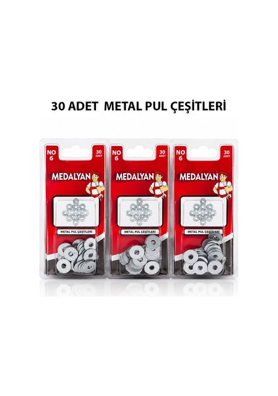 Medalyan Dl-42 Metal Pul 3/16 - 30 Adet- 12'li Paket Diğer
