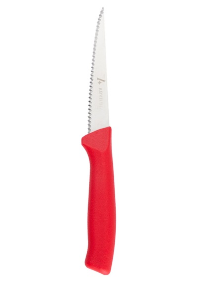 Aryıldız Rexa Tırtıklı Sebze Bıçak Kırmızı 10 Cm Renkli
