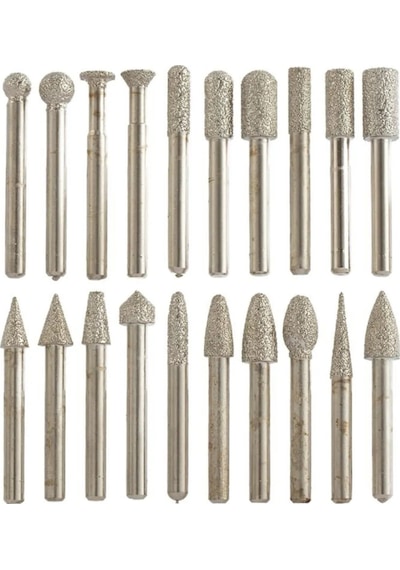 Senbang Dremel Gravür Benzeri Kalıpcı Taşlama Cam Fayans Delme Mermer Granit Aşındırma Elmas Freze Uc Seti