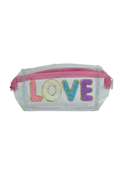 Taros Unıck Color Love Şeffaf Kalem Kutusu Pembe
