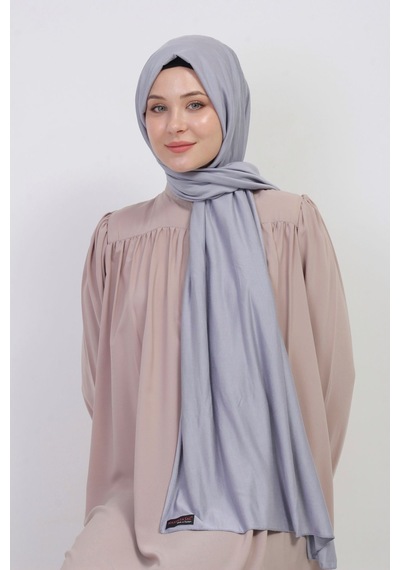 Manolyaşal İslamic Hijab Tesettür Penye Şal - 70 X 180 / Gri Gri