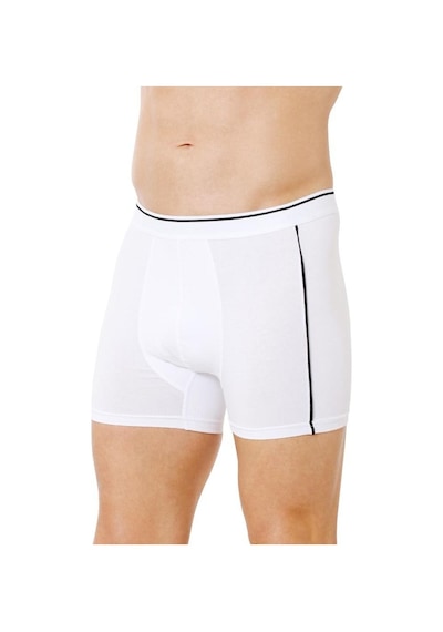 Kompedan Erkek Biyeli Boxer Beyaz | K11314