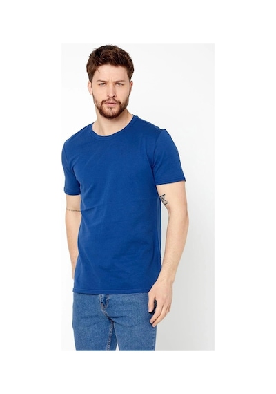 MMetalic Erkek Çok Renkli T- Shirt Regular Fit Rahat Kesim Bisikle (549330284) Indıgo İndigo