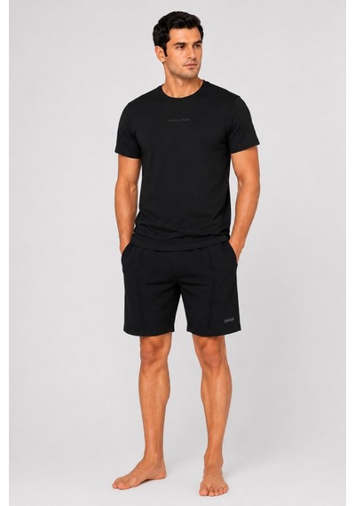 Pierre Cardin Premium Erkek Logolu %100 Pamuklu Rahat Kalıp Kısa Kol Cepli Şort Pijama Takım Siyah Pierre Cardin Premium Erkek Logolu %100 Pamuklu Rahat Kalıp Kısa Kol Cepli Şort Pijama Takım Siyah