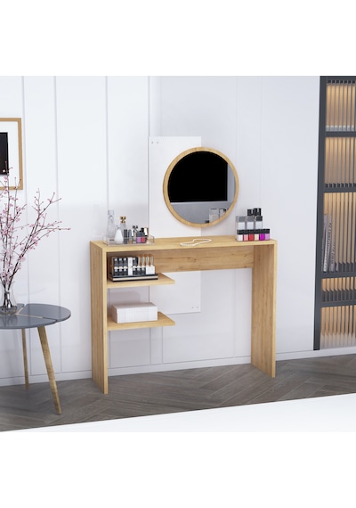 Dali Modern Dekoratif Aynalı Makyaj Masası Safirmeşe Beyaz Dali Modern Dekoratif Aynalı Makyaj Masası Safirmeşe Beyaz