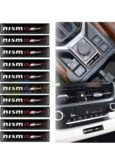 Nissan Nismo Kapı Kolu Torpido Ayna Damla Sticker Etiket
