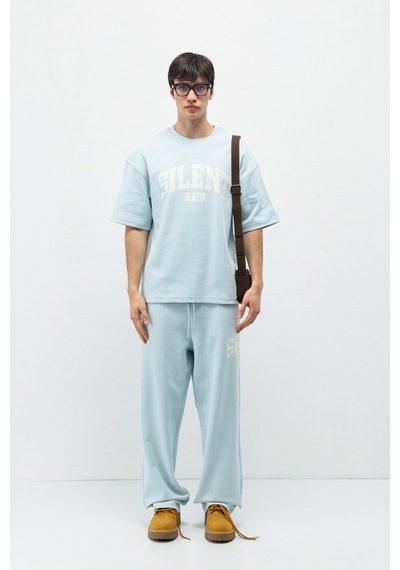 Oversize Baskılı Eşofman Takım V90-27 Bebe Mavi