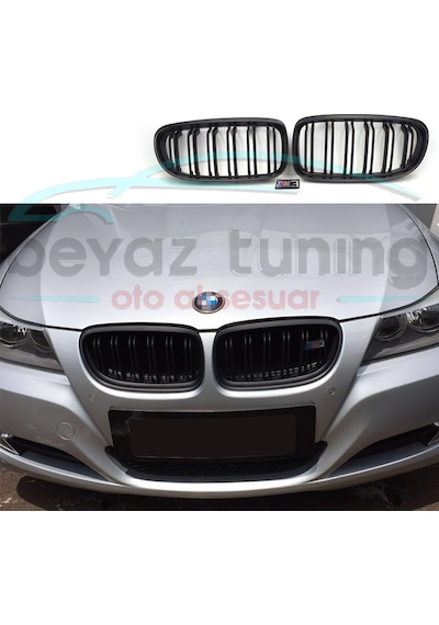 Bmw 3 Serisi E90 Ön Panjur Böbrek M3 Lci Model Çift Tırnak 08-11
