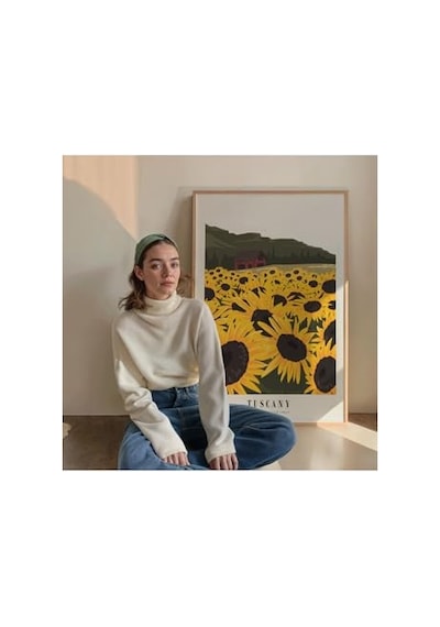 Manzara Çerçevesiz Poster, Modern Dekoratif Çerçevesiz Poster, Tablo, Tuscany, 40 X 50