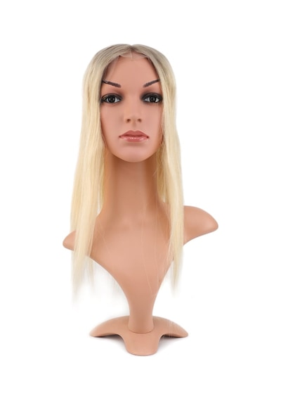 Ön Kısmı Ekstra Tül Rus Kumralı / Platin Ombreli Baby Taban Tepelik / 13x14cm - Glob-717480 Çok Renkli