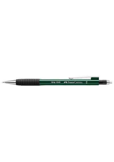 Faber-Castell Grip 1345/47 Versatil Kalem, 0.5 mm, Koyu Yeşil, Ergonomik Tutuş, Yaylı Uç, Uzun Silgi