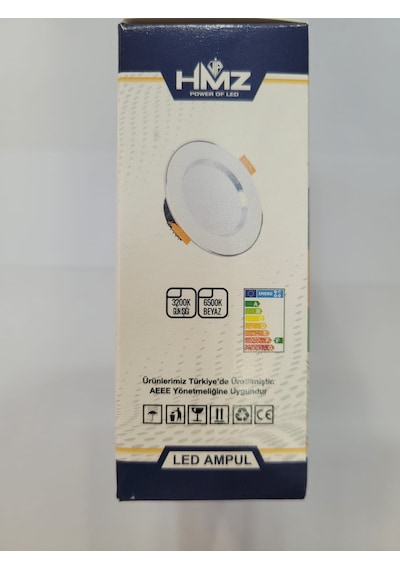 Hmz 5 Watt Beyaz Kasa Krom Detaylı Beyaz Işık Led Spot 10 Adet Beyaz - Krom