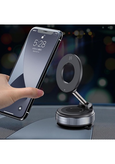 Triline Manyetik Vakum Araç Montaj Telefon Üniversal Tutucu X68 Stand 360 Ayarlanabilir Katlanabilir Siyah