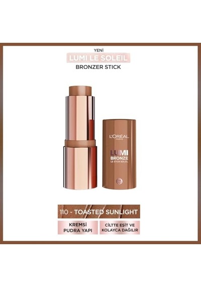L'oreal Cosmetics Lumi Bronzlaştırıcı Stick - 110 Toasted Sunlight Bronzlaşma Çubuğu Kremden Toza, Güneşten Öpülen Işıma, Yapılabilir, Karıştırılabilir Ve Asla Kek Yapılabilir, Çubuk Soleil Diğer L'oreal Cosmetics Lumi Bronzlaştırıcı Stick - 110 Toasted Sunlight Bronzlaşma Çubuğu Kremden Toza, Güneşten Öpülen Işıma, Yapılabilir, Karıştırılabilir Ve Asla Kek Yapılabilir, Çubuk Soleil Diğer