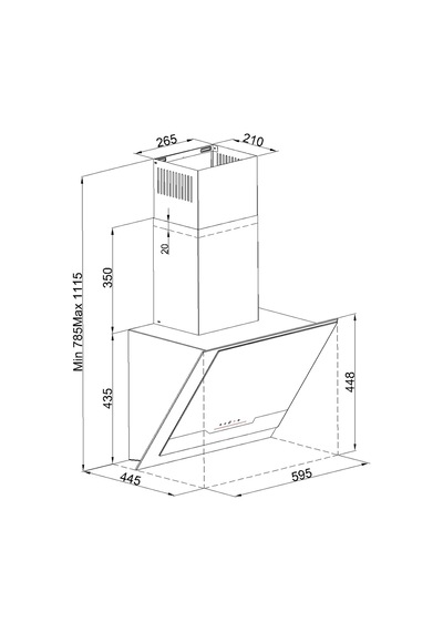 Tommatech TDE6002BGI Duvar Tipi Davlumbaz 60 CM Inox