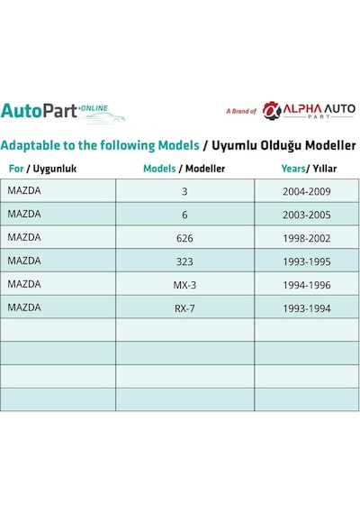 Mazda 3 6 626 323 Mx-3 Rx-7 İçin İç Kapı Döşeme Tutucu Klips - 1 Adet