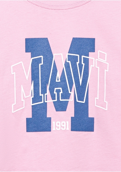 Mavi - M Logo Baskılı Pembe Tişört 7610276-86953 Pembe