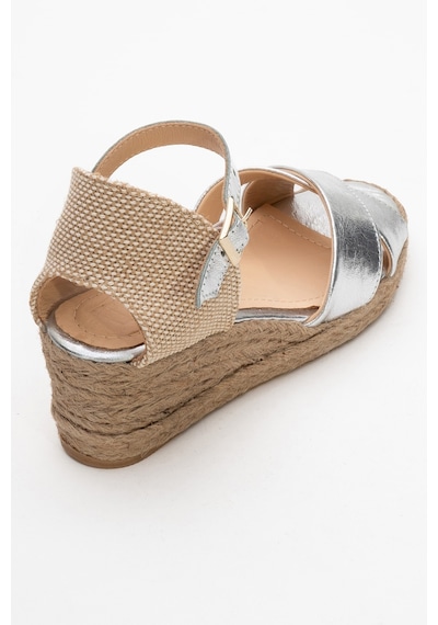 Luvishoes Luvi Shoes Miria Gümüş Hakiki Deri Çapraz Bantlı Kadın Dolgu Topuklu Sandalet Gümüş Luvishoes Luvi Shoes Miria Gümüş Hakiki Deri Çapraz Bantlı Kadın Dolgu Topuklu Sandalet Gümüş