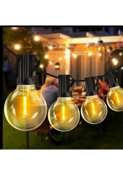 Fb Cup Yeni Nesil Solar Bahçe Işığı 15 Metre 25+2 Ampul - Güneş Ve Usb Şarjlı - Sensörlü Ve Dış Mekan Led