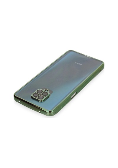 Gld-spt- Newface Xiaomi Redmi Note 9 Pro Kılıf Razer Lensli Silikon - Yeşil