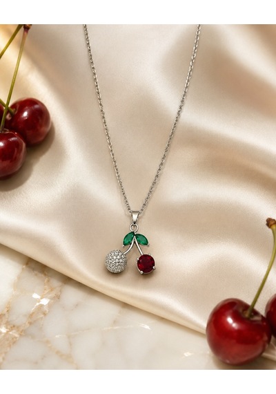 Cherry Işıltı Kiraz Figürlü Gümüş Renk Kadın Kolye Kırmızı Taşlı Yeşil Yaprak Detaylı Işıltılı Kiraz Kolye 316l Paslanmaz Çelik Renkli Cherry Işıltı Kiraz Figürlü Gümüş Renk Kadın Kolye Kırmızı Taşlı Yeşil Yaprak Detaylı Işıltılı Kiraz Kolye 316l Paslanmaz Çelik Renkli